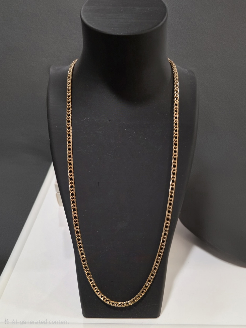 Vintage Gold-Tone Chain Necklace -Marked "Korea" - Picture 3 of 7